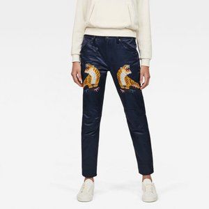 NWT G-Star RAW x Pharrell Williams Elwood  3D Mid Boyfriend Muay Thai Tiger Blue